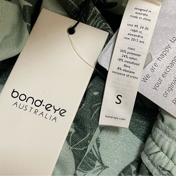 BOUND BY BOND-EYE In The Loop 1 Piece Bathing Suit Silver Fern Floral Sz S NWT. - Picture 7 of 9